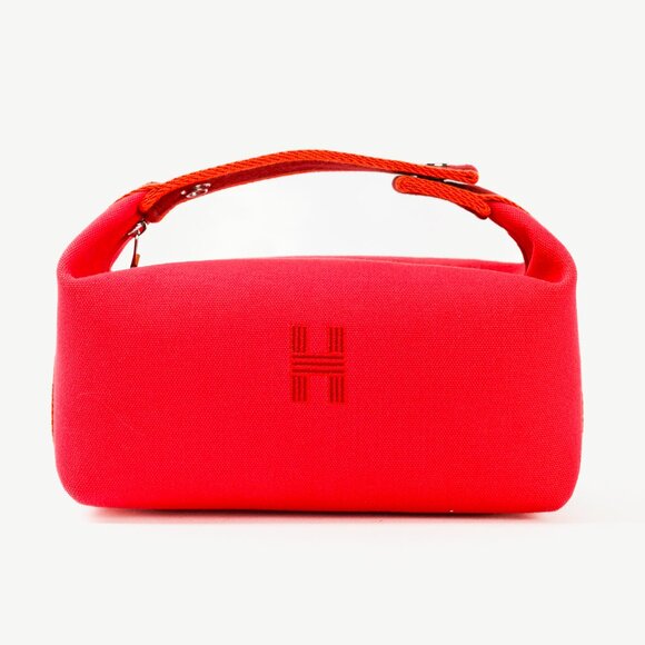 Hermes Bride-a-Brac Small Model Hibiscus Canvas Case - Picture 1 of 14